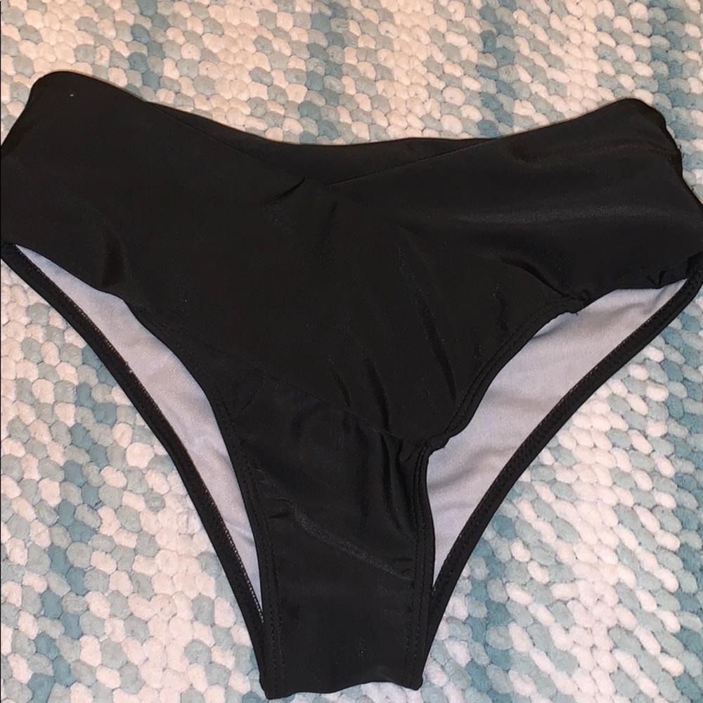 black swim bottoms